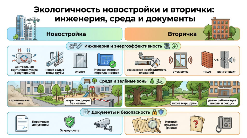 Экологичность новостройки и вторички